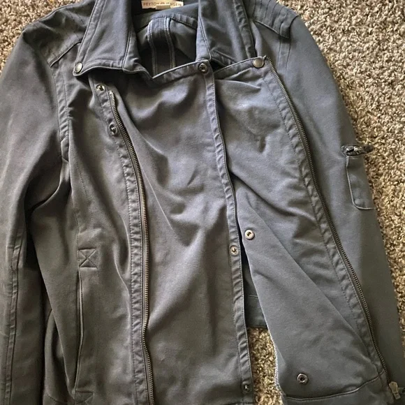 Patrons of Peace Charcoal Utility Jacket - Picture 2 of 4